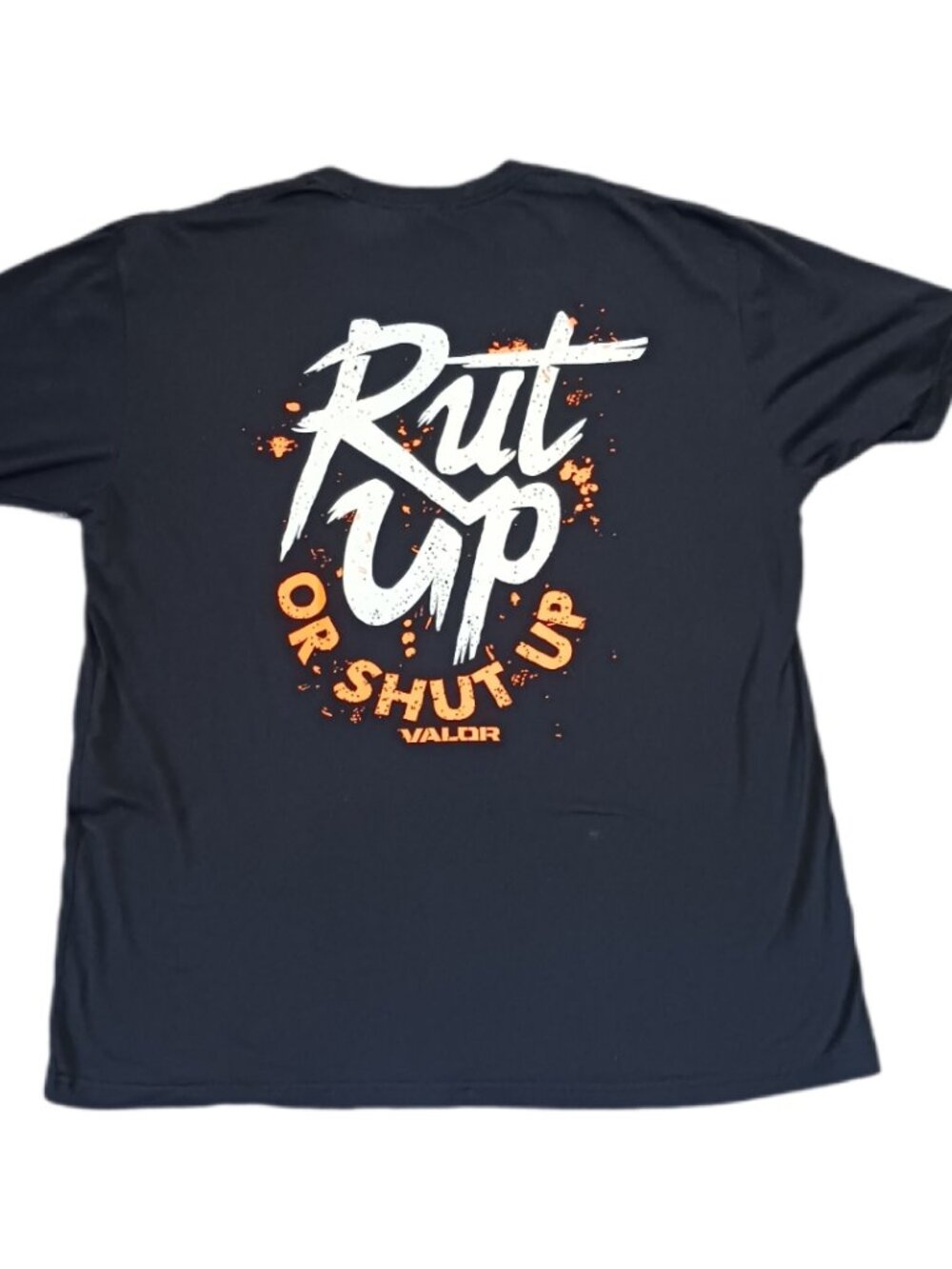 Valor Mens XL Black T Shirt "Rut Up or Shut Up" Short Sleeve Motorcross Racing